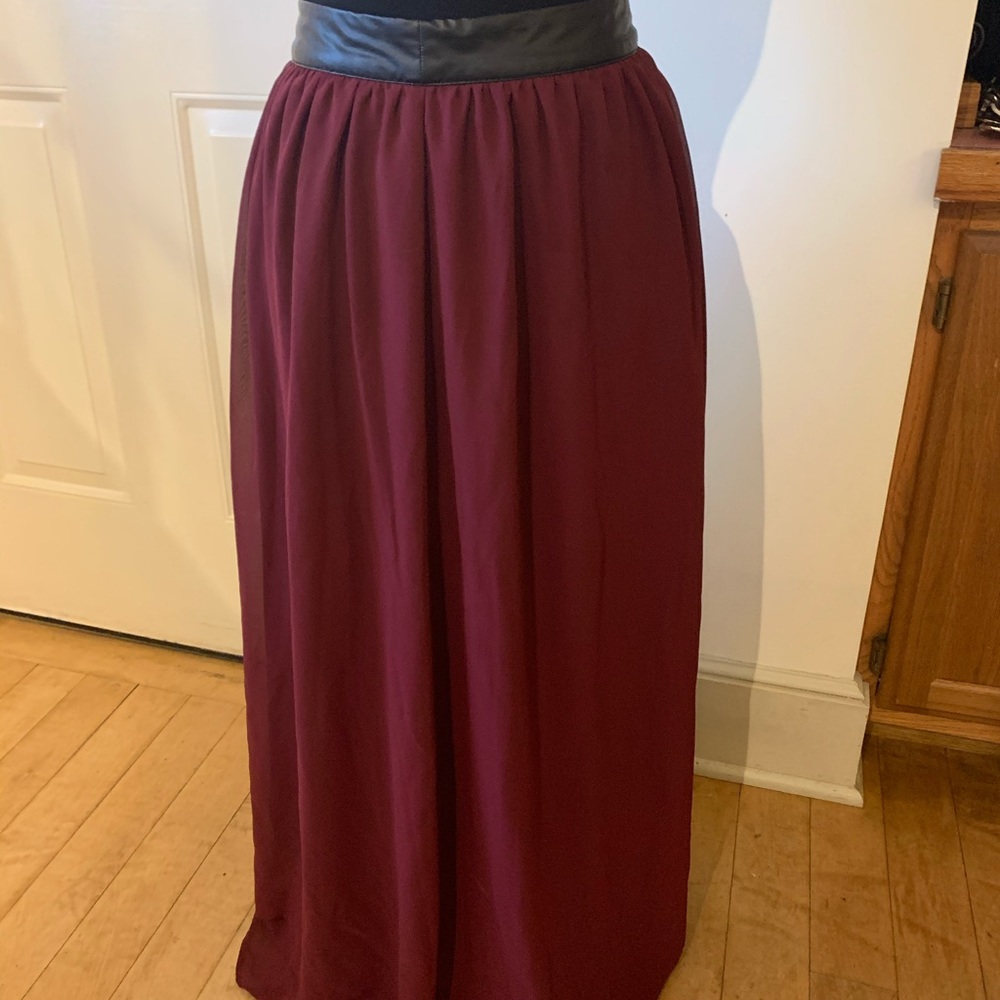 Forever 21 Burgundy maxi skirt